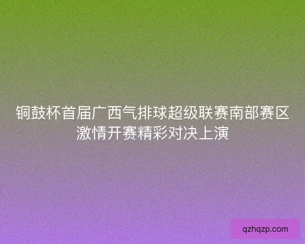 铜鼓杯首届广西气排球超级联赛南部赛区激情开赛精彩对决上演